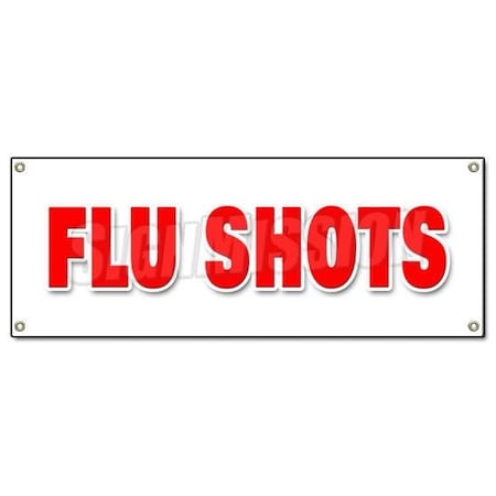 Signmission FLU SHOTS BANNER SIGN medical walk in clinic shot season DR doctor nurse B-Flu Shots